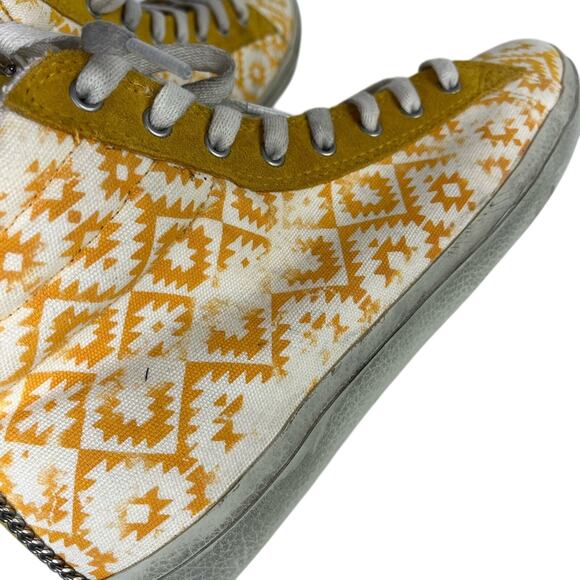 Kim & Zozi Hippie Bling High Top Sneakers Size 10 Yellow - Picture 2 of 12